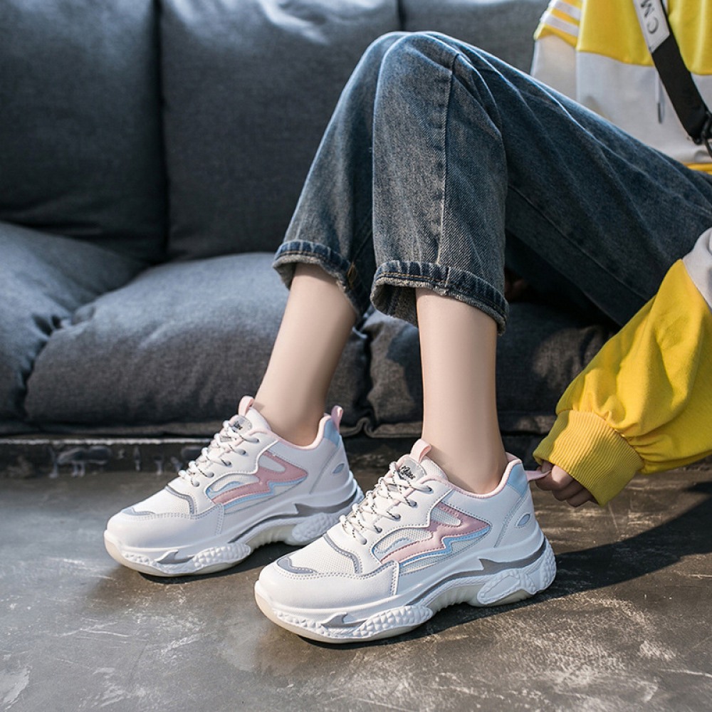 Summer New Breathable Flying Woven Women's Hollow Running Casual Sports Shoes