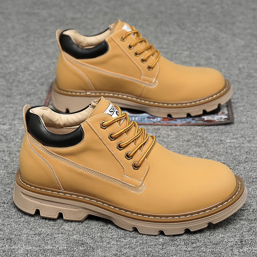 Autumn New Men's Trendy Casual Shoes Leather Tooling Leather Boots